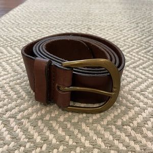 Brown Banana Republic leather belt, 34 inches long, 100% leather